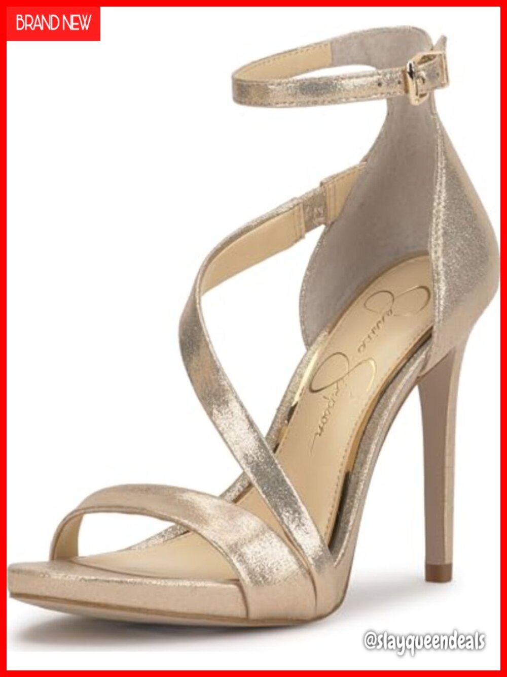 Ankle Strap Stiletto Heeled Sandals Crossover Buckle Dress Evening Shoes